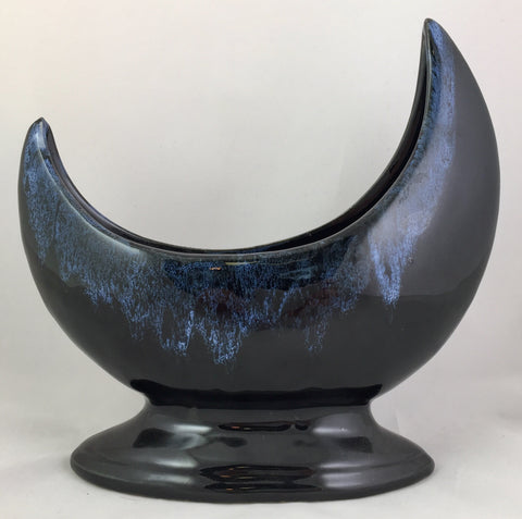 Pottery American Art Pottery Blue Drip Crescent Moon Signed Anna Van Briggle SOLD