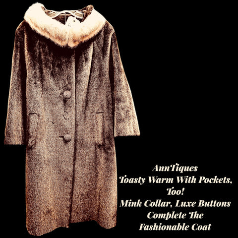 Clothing - winter coat with mink collar