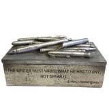 Ernest Hemingway Quote Pencil Box SOLD