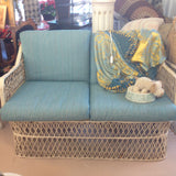 Russell Woodard Spun Fiberglass Chair, Loveseat and Side Table-SOLD