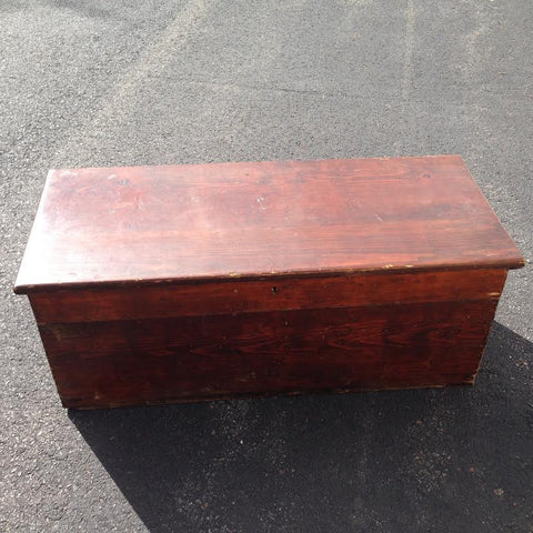 Antique Hinged Top Seaman's Chest SOLD