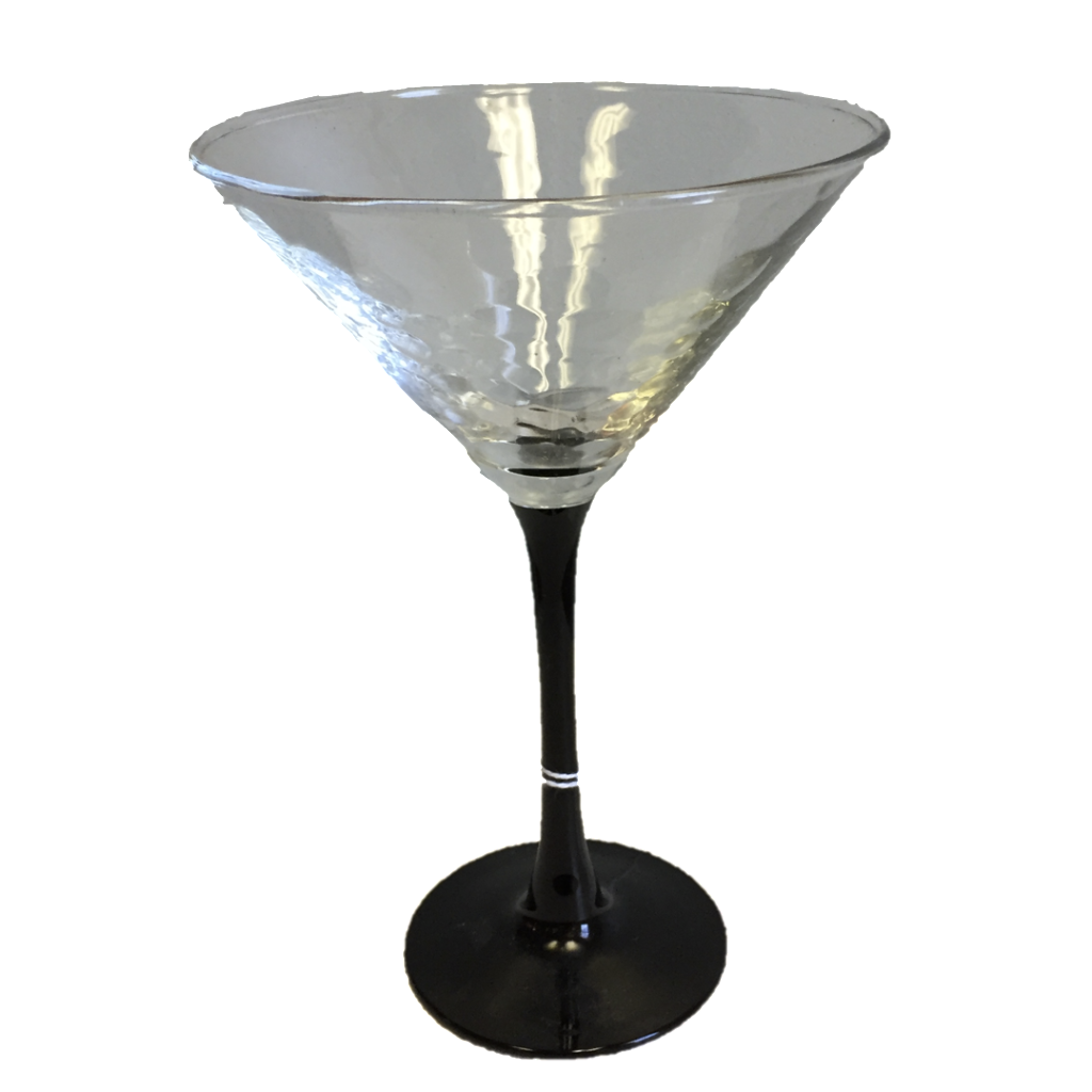 Black Stemmed Martini Glasses (Set of 4)  SOLD