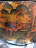 Chinese Lacquer Covered Round Box Container