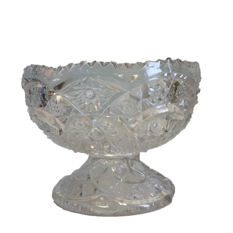 Cut & Blown Crystal Bowl with Foot