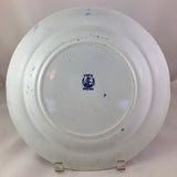 Imported Hallmarked Toro and Sons Staffordshire Flow Blue Plate with Equestrian Hunting Depiction