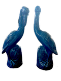 Vintage Blue Chinese Cranes