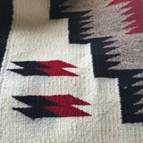 Red Black and White Navajo Rug