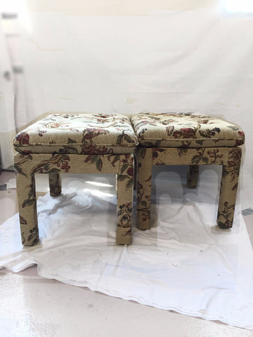 Pair of Ottomans  SOLD