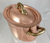 Covered Copper Casserole France  SOLD