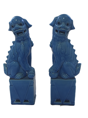 Vintage Blue Foo Dogs SOLD