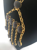 Necklace, Vintage Golden Link Tassel Necklace
