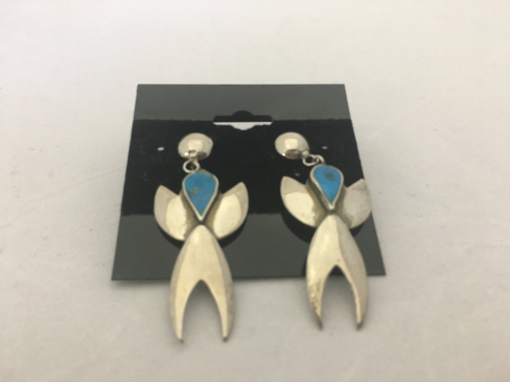 Earrings  Silver and Turquoise Earrings