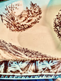 Bowl, antique brown transferware