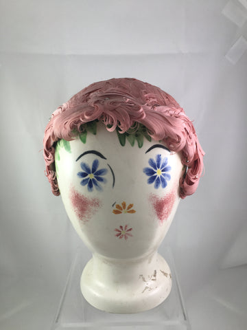 Hat Pink Feather Headpiece