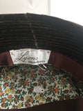 Hat Brown Velvet Cloche