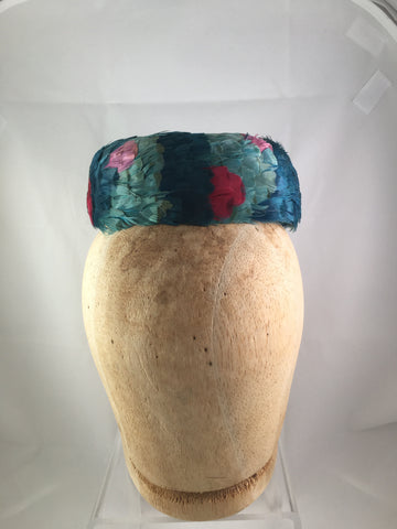 Hat Daree Blue Feather Headpiece