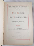 Book, The Choates in America 1643 to 1896