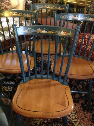 Hitchcock Seaport Vintage Chairs (Set of 4)-SOLD
