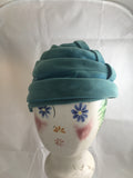 Hat Turquoise Velvet Turban  SOLD