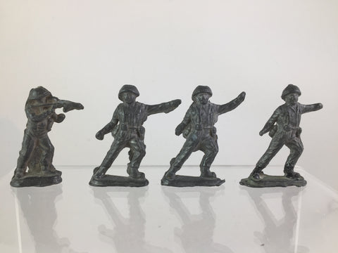 Pewter Toy Soldiers, Set of 4  SOLD