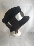 Hat Brown Velvet Cloche