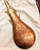 Military, copper and brass powder flask