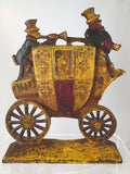 Cast iron NUYDEA Worcester and London Royal Mail Coach Bookend