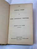 Book, Whittier’s Poems, Volumes I and Volume 2