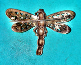 Brooch, Dragonfly Vintage marcasite silver pin SOLD
