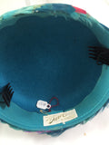 Hat Daree Blue Feather Headpiece