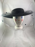 Hat Black Wide Brim and Veil SOLD