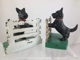 Hubley Cast Iron Scottie’s on Fence Bookends set of 2 SOLD