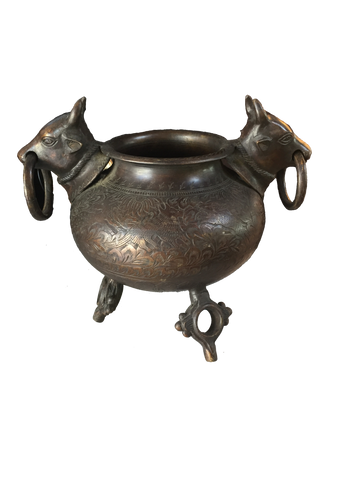Chinese Tripod Bronze Censer/Vessel   SOLD