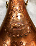 Military, copper and brass powder flask