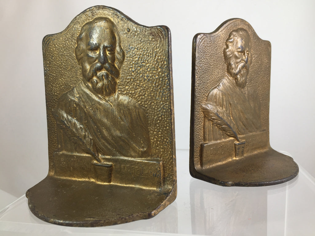 Cast Iron Longfellow Bookends set of 2